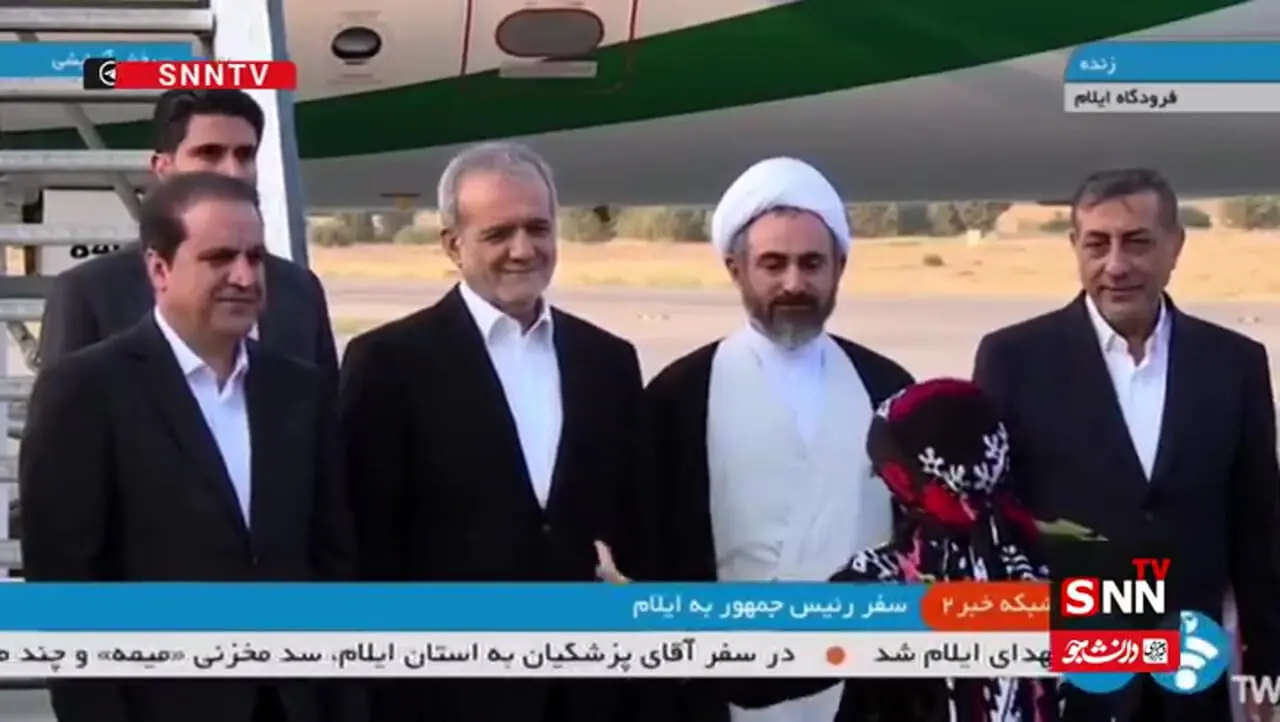 ببینید؛ استقبال دختر ایلامی از رئیس جمهور در جریان سفر به ایلام