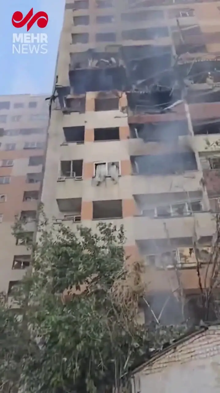 اولین تصاویر از محل شهادت سرلشکر سلامی و جمعی از همکاران و محافظان