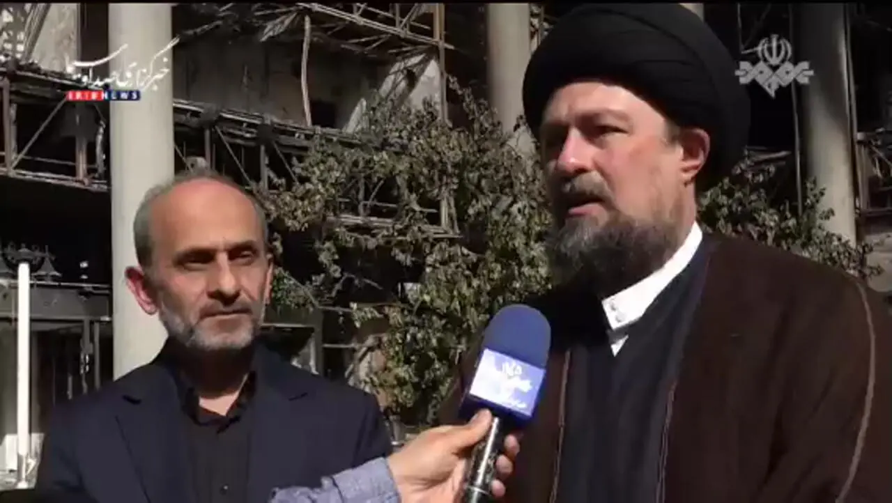 بازدید سیدحسن خمینی از ساختمان شیشهای صداوسیما