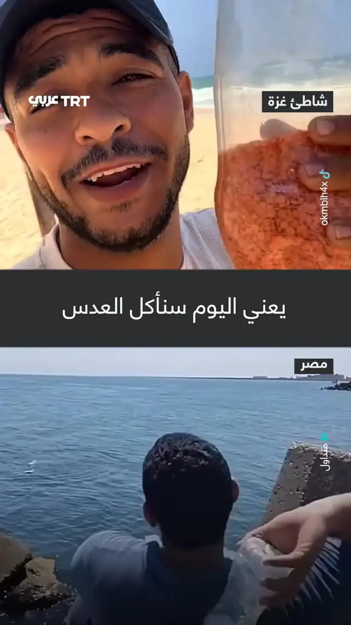 ببینید؛ خوشحالی یک فلسطینی پس از دریافت کمک‌ خودجوش مردم مصر
