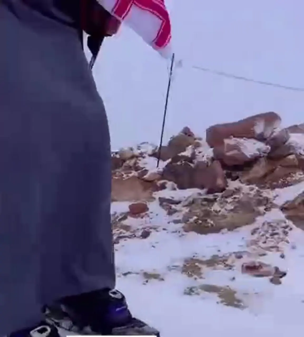 بارش برف در عربستان