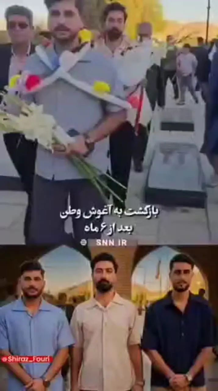 ویدیو؛ بازگشت سه جوان ارتشی ناو لاوان به ایران