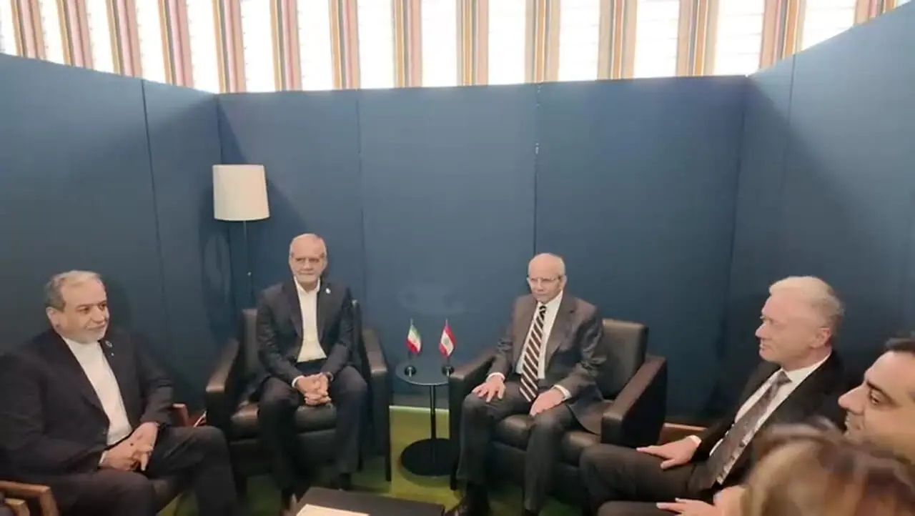 دیدار پزشکیان و نخست‌وزیر لبنان